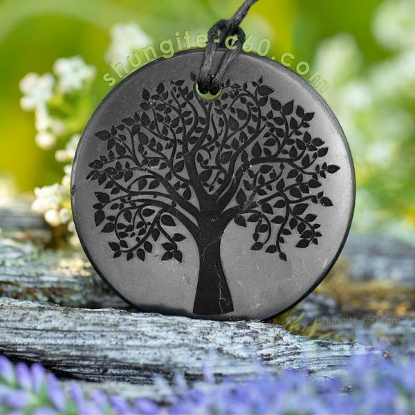 shungite pendant tree of life