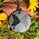 butterfly wing pendant necklace