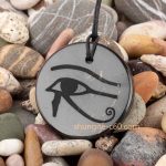 eye of horus necklace of real shungite stone