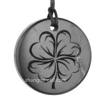 shungite pendant Four-leaf clover