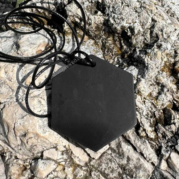 Shungite men's jewelry hexagon