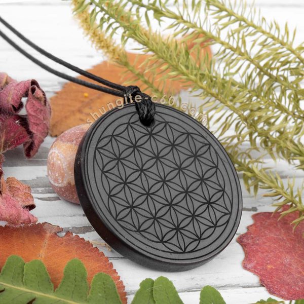 flower of life shungite necklace