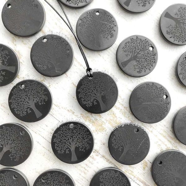 authentic shungite pendants engraved