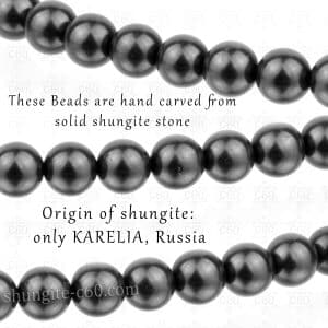 authentic shungite beads from Karelia Russia
