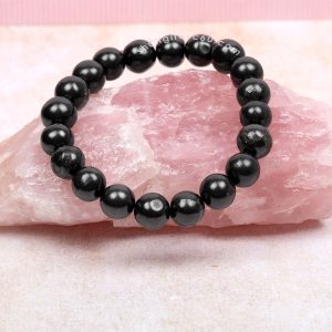 Black bead bracelet