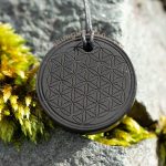 shungite emf protection necklace of sacred geometry simbol