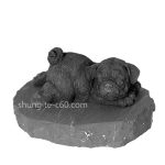 shungite figurine sleeping pug