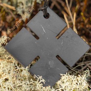 shungite cross pendant