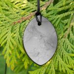 shungite mineral necklace Leaf