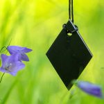 amazing stone necklace of shungite rhombus