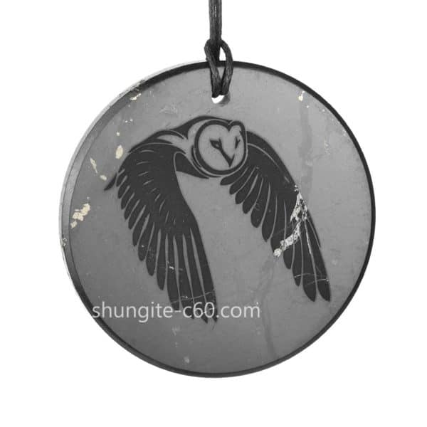 night bird made of natural stone shungite