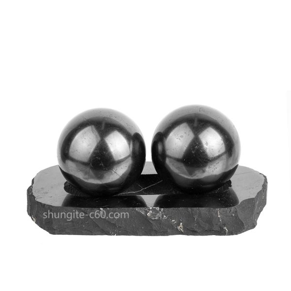 shungite spheres on base