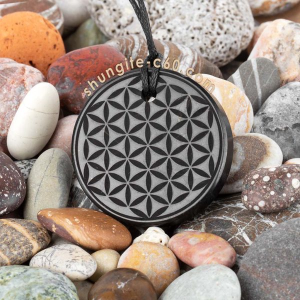 authentic shungite flower of life pendant