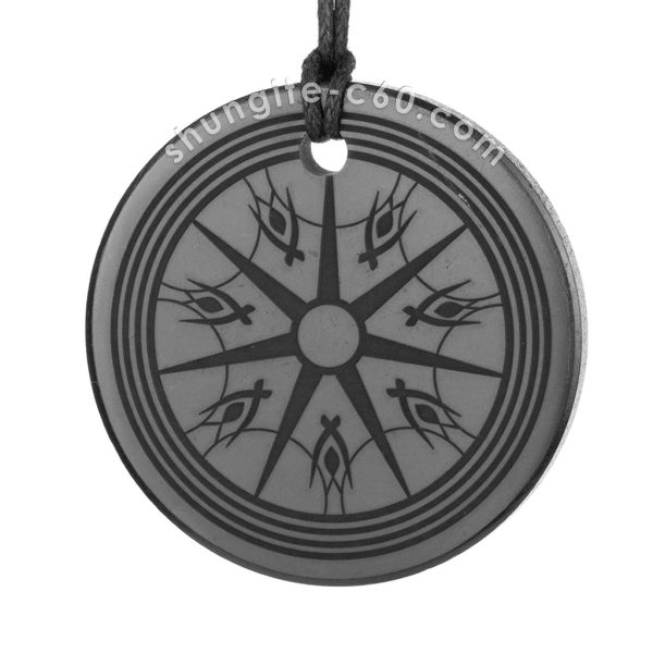 shungite pendant mandala Spiritual Power