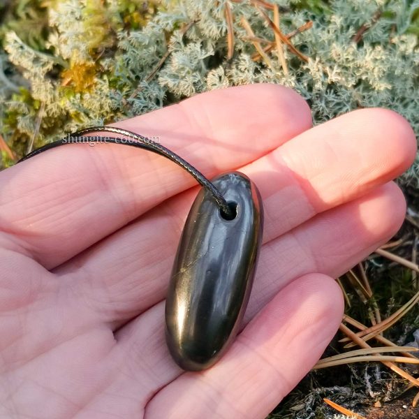 shungite pendant necklace pebble