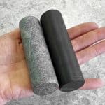 shungite wand and wand soapstone unpolished surface