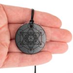 Archangel metatron shungite pendant 35mm