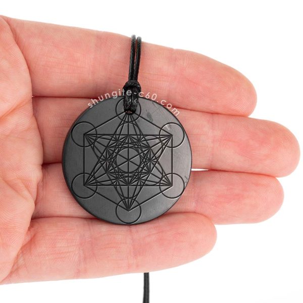 Archangel metatron shungite pendant 35mm