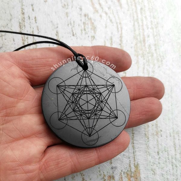 Shungite pendant Metatron 45mm