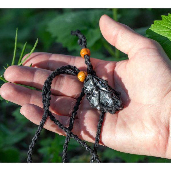 russian shungite necklace and cotton rope