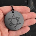 Star of David pendant engraved 45mm with symbol