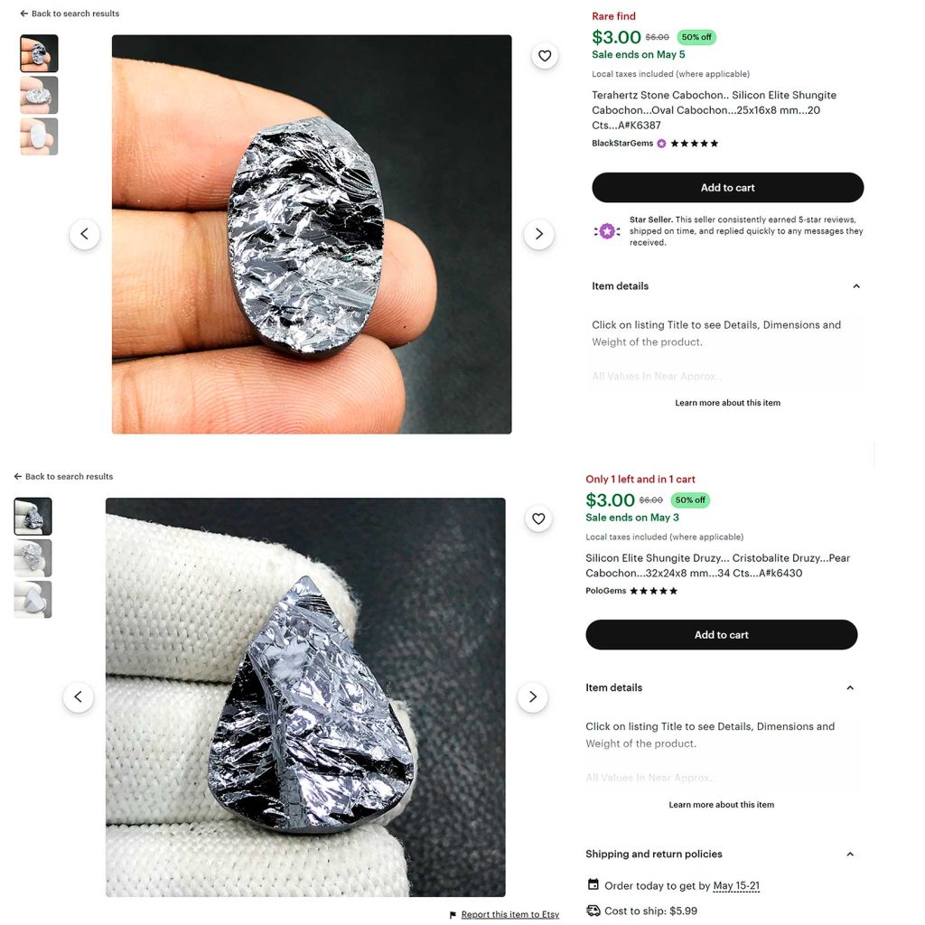 fake Silicon Elite Shungite Druzy