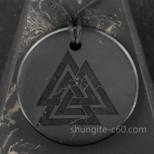 Valknut pendant shungite