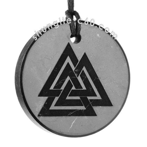 shungite stone valknut circle