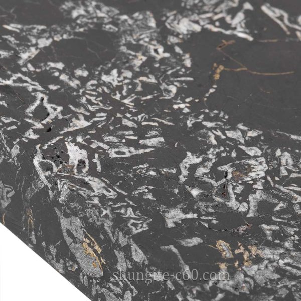 shungite stone surface enlarged image