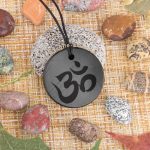 shungite pendant Om