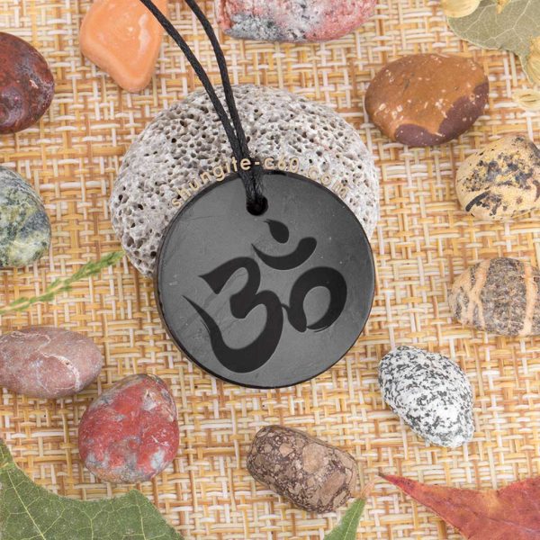 shungite pendant Om