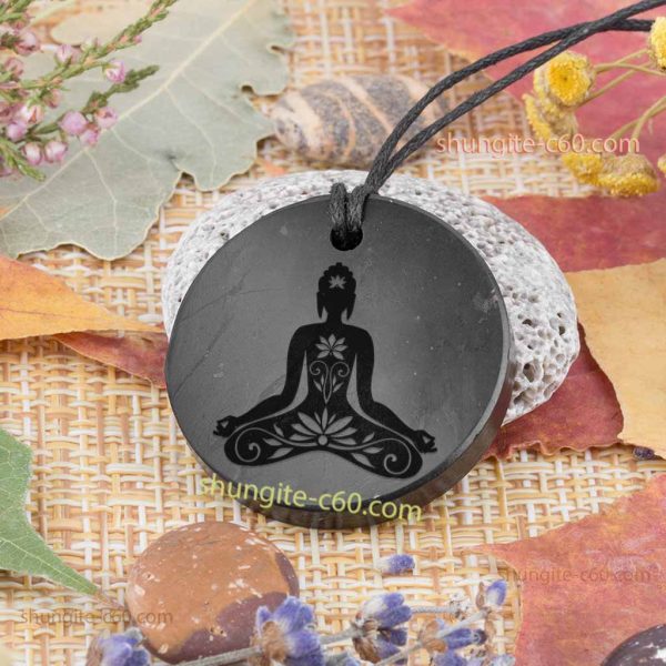 shungite buddha pendant