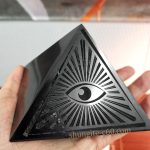 shungite all seeing eye stone pyramid