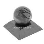 stone sphere of shungite with engraving