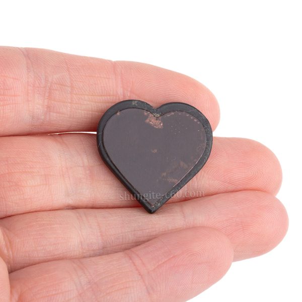 shungite emf plate heart sticky layer