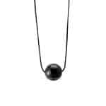 Black Pearl Necklace of shungite mineral