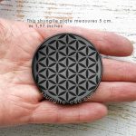 shungite flower of life plate 5 cm