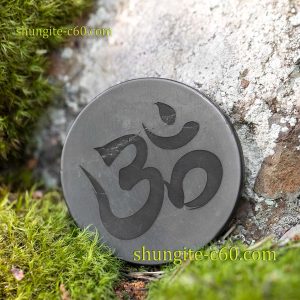 shungite emf shield plate Om