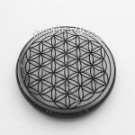 shungite emf shield circle carved flower of life