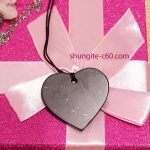 shungite customized heart necklace