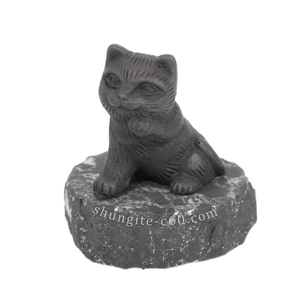 shungite maneki neko cat figure