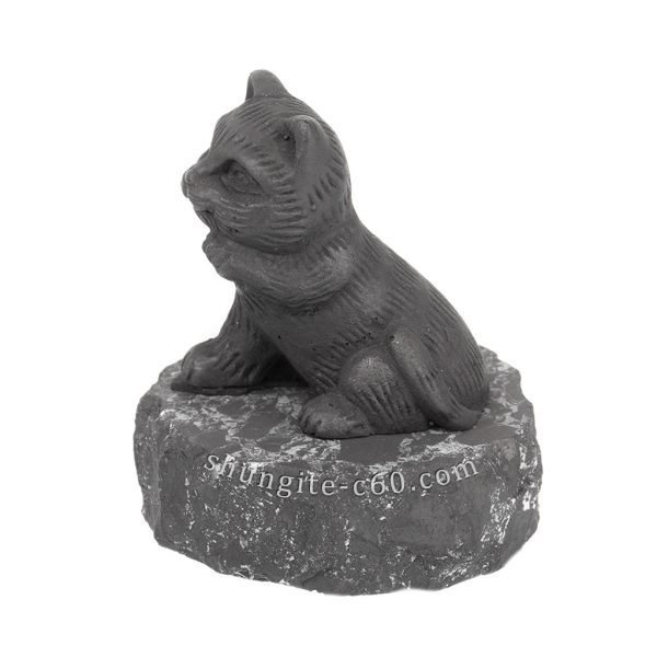 shungite Beckoning Cat figure