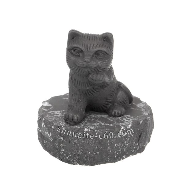 shungite maneki neko cat figurine