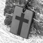 black shungite cross necklace