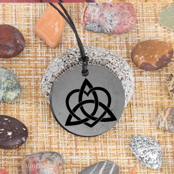 shungite triquetra necklace engraved type 8