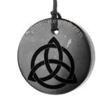 shungite triquetra cross necklace