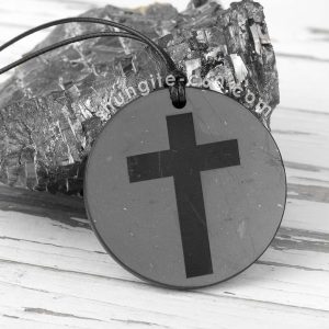 shungite cross pendant