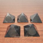 shungite pyramid flower of life engraved