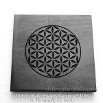 shungite flower of life plate tile 70 mm