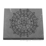 shungite pentacle tile square 10 cm